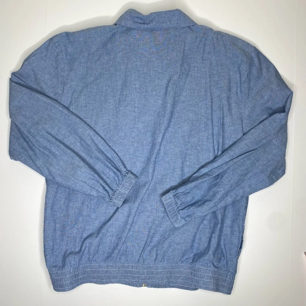 Vintage Teddi Chambray Lightweight Jacket Full Zip Sz Med - Picture 2 of 7